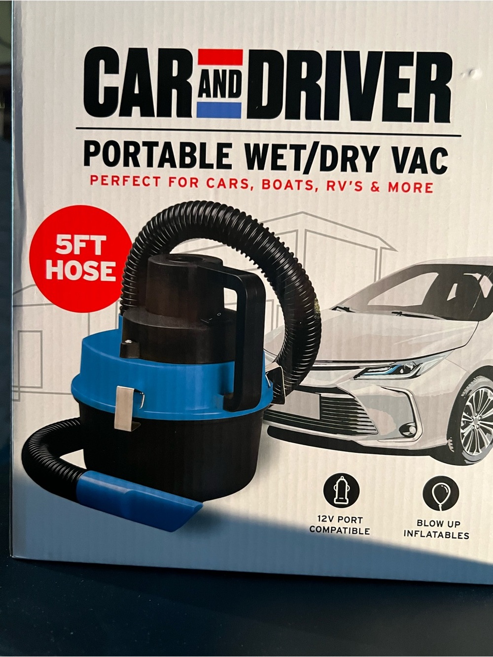 Portable Wet/Dry Car Vacuum - Blue